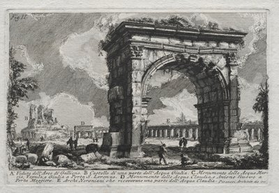 View of the Arch of Gallienus by Giovanni Battista Piranesi