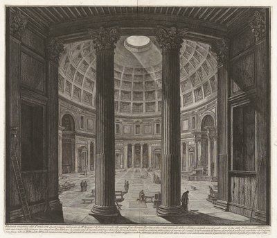 Interior View of the Pantheon by Giovanni Battista Piranesi