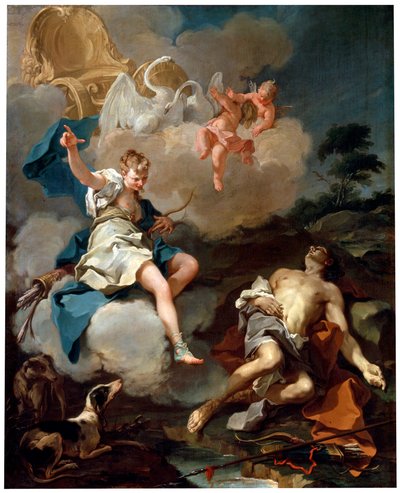 Diana and Endymion, 1723 by Giovanni Battista Pittoni the Younger