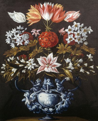 Vase with flowers by Giovanni Battista Recco