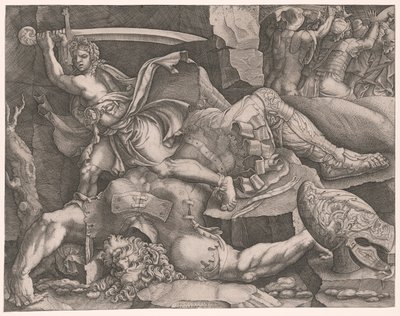 David Cutting Off Goliath
