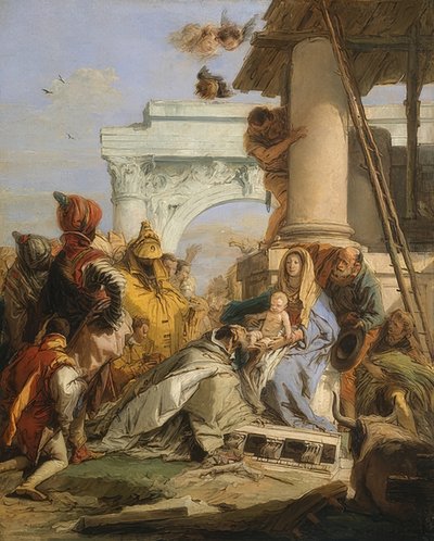 Adoration of the Magi. Late 1750s by Giovanni Battista Tiepolo