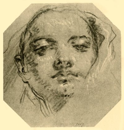 Head of a Woman, c1739-c1744, 1928 by Giovanni Battista Tiepolo