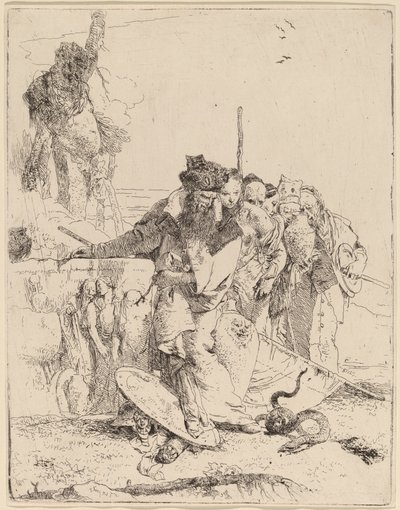 Magician and Others Regarding a Serpent by Giovanni Battista Tiepolo
