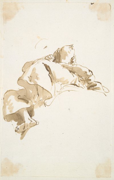 Reclining Female Figure Seen from Below by Giovanni Battista Tiepolo
