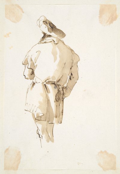 Standing Male Figure Seen from Behind by Giovanni Battista Tiepolo