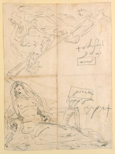 Two Sketches of River Gods by Giovanni Battista Tiepolo