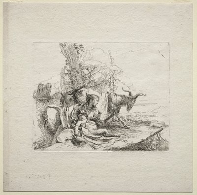 Various Caprices: The Woman with Tambourine by Giovanni Battista Tiepolo