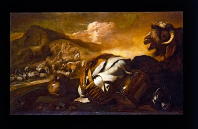 Still Life with Goat by Giovanni Benedetto (1609 64) Castiglione