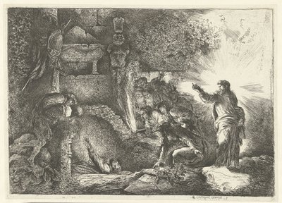 Raising of Lazarus by Giovanni Benedetto Castiglione