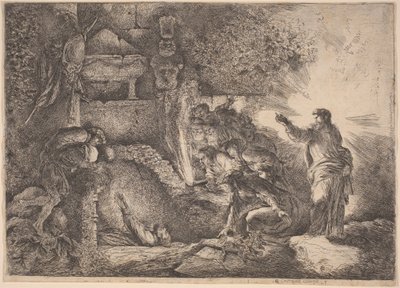 The Resurrection of Lazarus by Giovanni Benedetto Castiglione