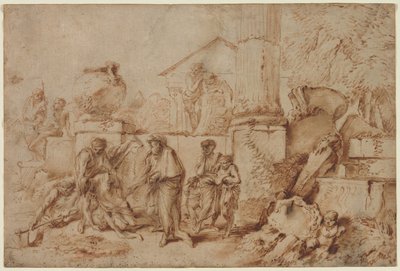 Tobit Burying the Dead by Giovanni Benedetto Castiglione