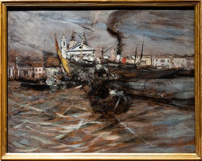 Boats in Venice by Giovanni Boldini