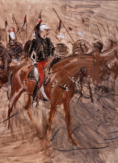 Dragoons on horseback by Giovanni Boldini