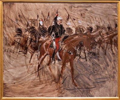 Dragoons on horseback by Giovanni Boldini
