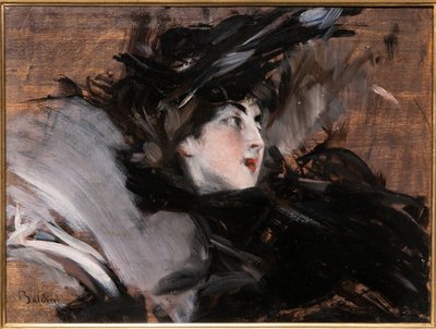 Lady wearing a Bonnet by Giovanni Boldini