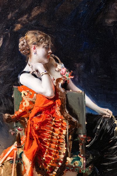 Madam X (detail) by Giovanni Boldini