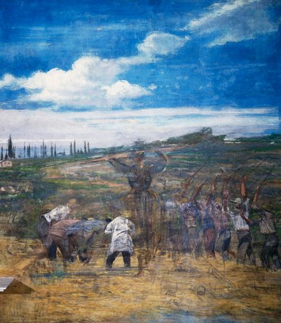 Threshing grain by Giovanni Boldini