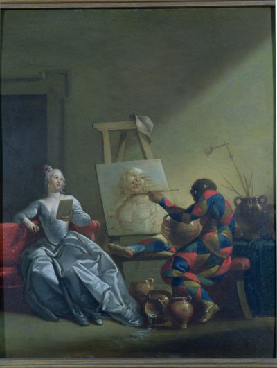 The Harlequin Painter by Giovanni Domenico Ferretti