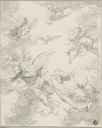 The Holy Ghost and Angels by Giovanni Domenico Ferretti