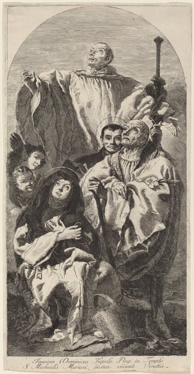Four Saints of the Benedictine Order by Giovanni Domenico Tiepolo
