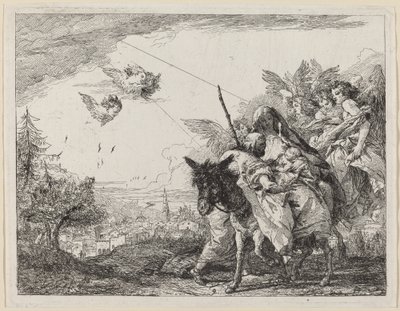 Joseph, Standing, Adoring the Child by Giovanni Domenico Tiepolo