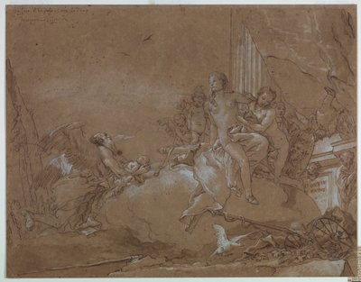 Time (Chronos) Entrusting Cupid to Venus by Giovanni Domenico Tiepolo