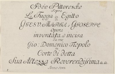 Title Page by Giovanni Domenico Tiepolo