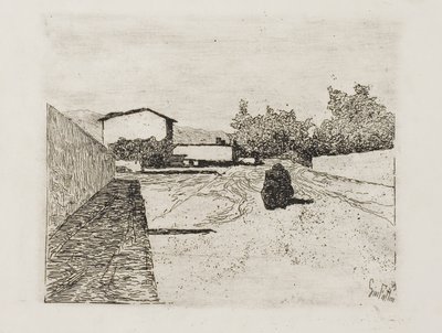 A Street by Giovanni Fattori