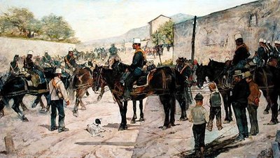 Military Exercises by Giovanni Fattori