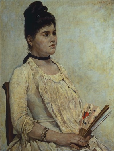 Portrait of Stepdaughter Giulia Marinelli by Giovanni Fattori