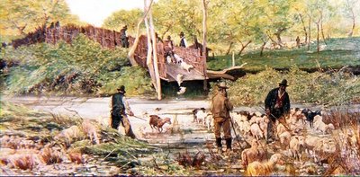 The Sheep Jump by Giovanni Fattori