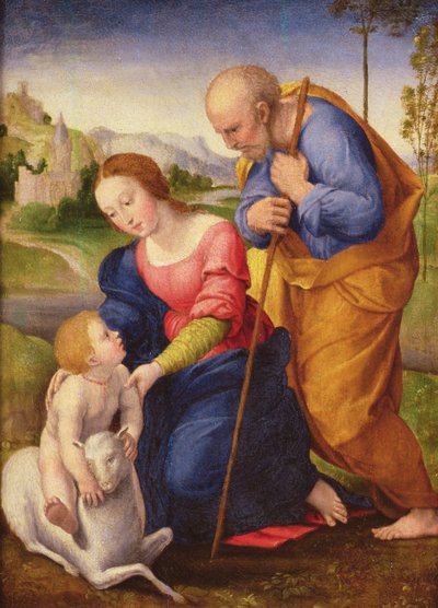 The Holy Family with the Lamb by Giovanni Francesco Penni