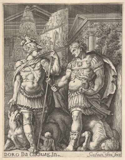 Two Roman Soldiers, 17th century by Giovanni Francesco Venturini