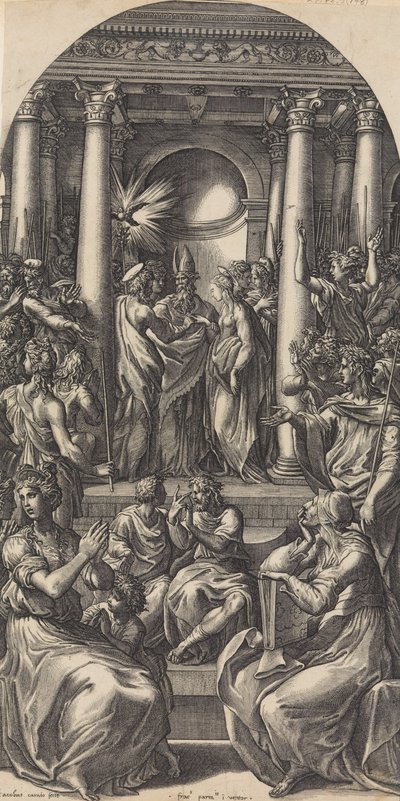 Marriage of the Virgin by Giovanni Jacopo Caraglio