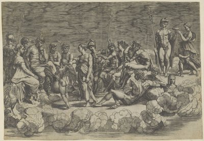 Assembly of the Gods on Olympus by Giovanni Jacopo Caraglio