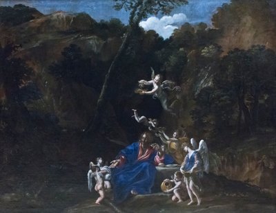 Jesus Tended by the Angels by Giovanni Lanfranco