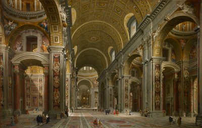 Interior of St. Peter’s, Rome by Giovanni Paolo Panini