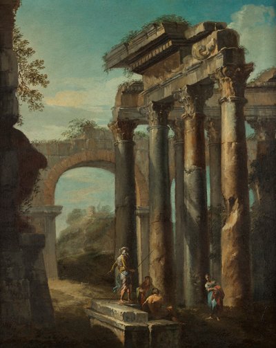 Roman Ruins Landscape by Giovanni Paolo Pannini