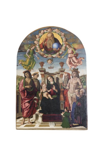 Madonna and Child Enthroned with Saints by Giovanni Santi