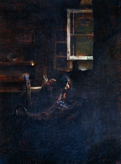 Empty cradle by Giovanni Segantini