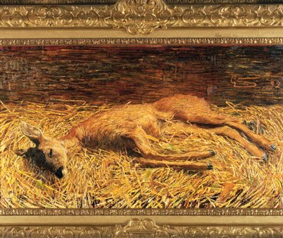 Dead Roe Deer by Giovanni Segantini