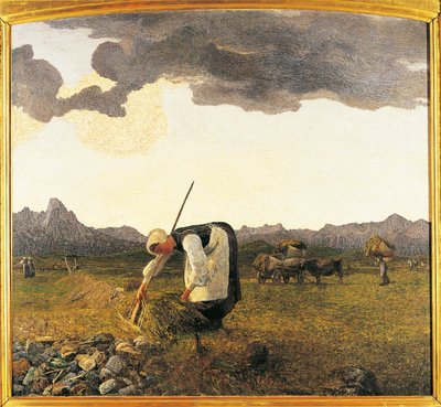 The Hay Harvest by Giovanni Segantini