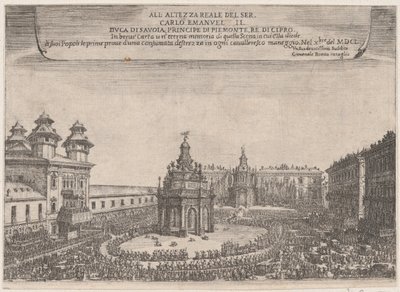Festival in Turin, October 1650 by Giovenale Boetto