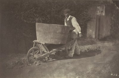 Male Peasant with Wheelbarrow by Giraudon