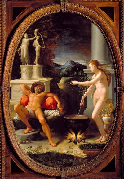 Medea Rejuvenates Aeson, Father of Jason by Girolamo Macchietti