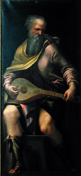 Lute player by Girolamo Mazzola Bedoli