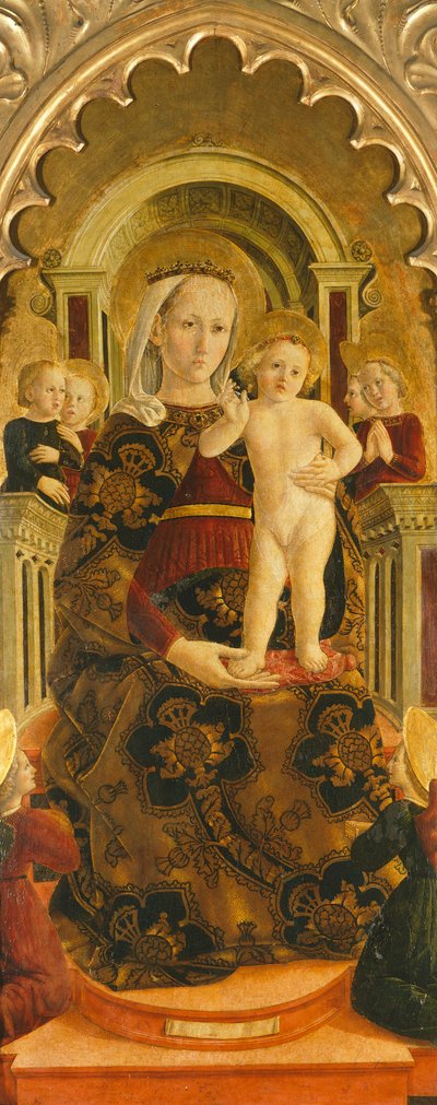 Enthroned Madonna by Girolamo di Giovanni di Camerino