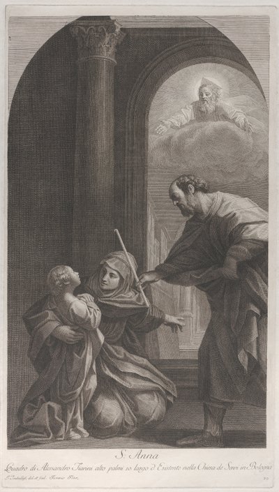 Saint Anne kneeling holding the Virgin, 1760-1800 by Giuliano Traballesi