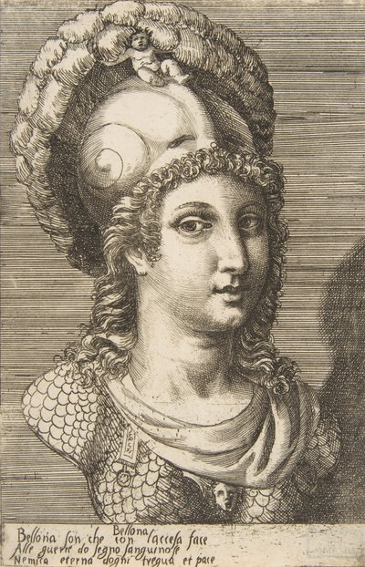 Bust of Bellona by Giulio Bonasone